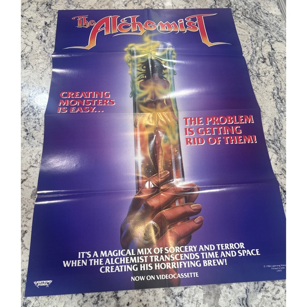 VTG The Alchemist Video Promo Movie Poster Charles Band Horror Sci Fi Fantasy